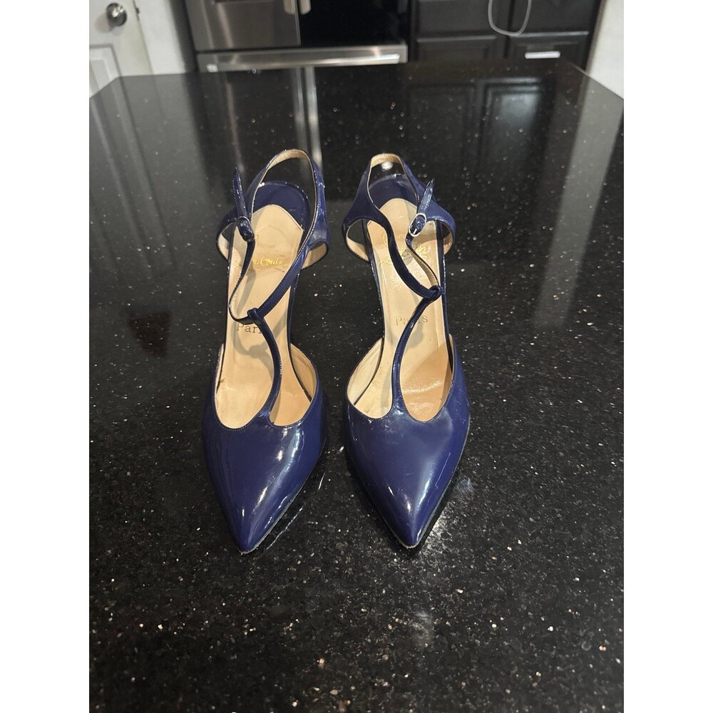Christian Louboutin Blue Patent Leather Coxinelle Pumps Size 39 Women’s